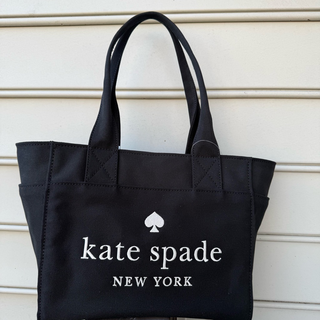 Sale! Kate Spade Jett Large Tote Black Canvas Kc499 Nwt